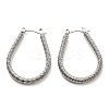 Non-Tarnish 304 Stainless Steel Teardrop Hoop Earrings EJEW-B023-04P-1