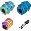 3Pcs 3 Style Outdoor EDC Tool Titanium Alloy Parachute Rope European Beads FIND-NB0004-97A-1