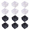 12Pcs 2 Colors Square Paper Jewelry Ring Gift Storage Boxes CON-TA0001-18-3