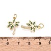 Brass Micro Pave Cubic Zirconia Pendants KK-T071-129G-3