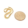 304 Stainless Steel S-shaped Open Cuff Rings for Women RJEW-Z077-01G-06-5