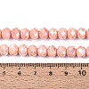 Anti-Tarnish Electroplate Rondelle Glass Beads Strands EGLA-T021-8mm-17-10-2