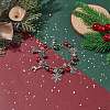 Christmas Gift Box & Tree & Snowflake & Reindeer Alloy Charm Bracelet with Glass Pearl BJEW-TA00097-2