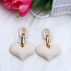 Heart Acrylic Dangle Stud Earrings FS-WG6C9EC-13-1
