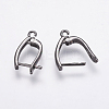 Brass Hoop Earring Findings with Latch Back Closure LS-ZIRC-F052-29B-1