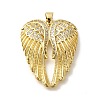 Rack Plating Brass with Cubic Zirconia Pendants KK-Z086-14G-01-1