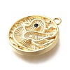Brass Micro Pave Cubic Zirconia Pendants KK-Q035-16B-G-2