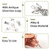 60Pcs 6 Styles Alloy & Glass Pearl Beaded Pendants PALLOY-TAC0162-5