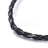 Trendy Braided Imitation Leather Bracelet Making X-BJEW-S076-002-3