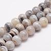 Natural Striped Agate/Banded Agate Bead Strands G-K153-B08-12mm-1