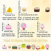 300Pcs 10 Styles Food Handmade Polymer Clay Beads CLAY-SC0002-21-2