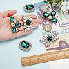 6Pcs 3 Styles Alloy Glass Rhinestone Shoe Decoration FIND-AR0005-06-3