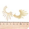 Cubic Zirconia Sun Stud Earrings EJEW-G341-07G-2