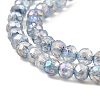 Spray Painted Imitation Jade Glass Beads Strands GLAA-P058-01A-03-3