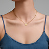 Daisy Flower 304 Stainless Steel Chain Necklaces FS-WGEC3D7-01-1