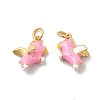 Rack Plating Brass Enamel Pendants KK-A177-20G-01-2