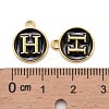 Golden Plated Alloy Charms X-ENAM-S118-02H-3