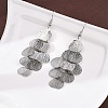 430 Stainless Steel Heart Dangle Earrings EJEW-A137-09P-3