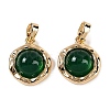 Natural Green Onyx Agate(Dyed & Heated) Pendants KK-P283-53G-02-1