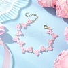 3Pcs 3 Colors Glass Seed Beads Bowknot Link Bracelets for Women BJEW-MZ00220-3