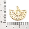 Fan Shaped Rack Plating Brass Micro Pave Cubic Zirconia Pendants X-KK-G512-28B-G-3