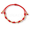 Vintage Chinese New Year Brass Round Beads Braided Bead Bracelets HL9479-1-4