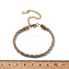 Twisted Nylon Cord Bracelets for Women BJEW-V007-01G-03-3