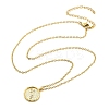 304 Stainless Steel Cubic Zirconia Constellation Flat Round Pendants LS-STAS-S145-01H-1