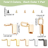 WADORN 5 Pairs 5 Colors Alloy Bag Suspension Clasps FIND-WR0009-71-2