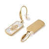 Rectangle 304 Stainless Steel Rhinestone Dangle Earrings EJEW-L283-043G-2