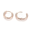 Ion Plating(IP) 304 Stainless Steel Huggie Hoop Earrings EJEW-F111B-16mm-RG-3