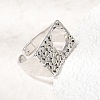 Brass Cuff Open Rings for Women RJEW-F215-10P-2