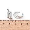 304 Stainless Steel Triple C-Shaped Cuff Earrings EJEW-K268-87P-5
