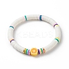 Handmade Polymer Clay Heishi Surfer Stretch Bracelet BJEW-JB08903-4