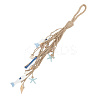Fish & Starfish & Shell Shape MDF Pendant Decorations HJEW-WH20003-28-6