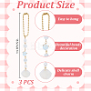 3Pcs Natural White Jade & White Crazy Lace Agate Round Beaded Pendant Decoration HJEW-DR00225-2