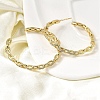 Brass Clear Cubic Zirconia C-Shaped Stud Earrings EJEW-L261-024G-3