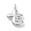 Rack Plating Brass Balloon Letter Pendants KK-C050-01P-T-1