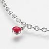 304 Stainless Steel Charm Anklets AJEW-E032-01A-2