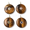 Natural Tiger Eye Pendants G-I391-02G-01-1