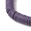 Flat Round Handmade Polymer Clay Heishi Beaded Stretch Bracelets BJEW-JB11802-02-4