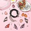 DIY Butterfly Wing Resin Resin Pendant Earring/Necklace Making Kits DIY-YW0012-22-2