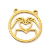 201 Stainless Steel Outline Pendants STAS-E175-02G-1
