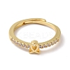 Rack Plating Brass Clear Cubic Zirconia Constellation Adjustable Rings for Women RJEW-S407-08G-07-2