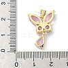 Brass Micro Pave Cubic Zirconia Pendants KK-H537-08G-3