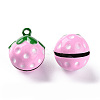 Baking Paint Brass Bell Pendants X-KKB-S002-012A-2