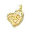Mother's Day Brass Micro Pave Clear Cubic Zirconia Pendants KK-H472-13G-01-1