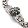 304 Stainless Steel Viking Lion Link Chain Bracelets for Men BJEW-B096-38AS-2