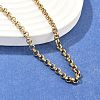 304 Stainless Steel Rolo Chain Necklaces NJEW-F248-21A-G-1