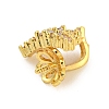 Rack Plating Brass Micro Pave Clear Cubic Zirconia Peg Bails KK-F876-24G-01-2